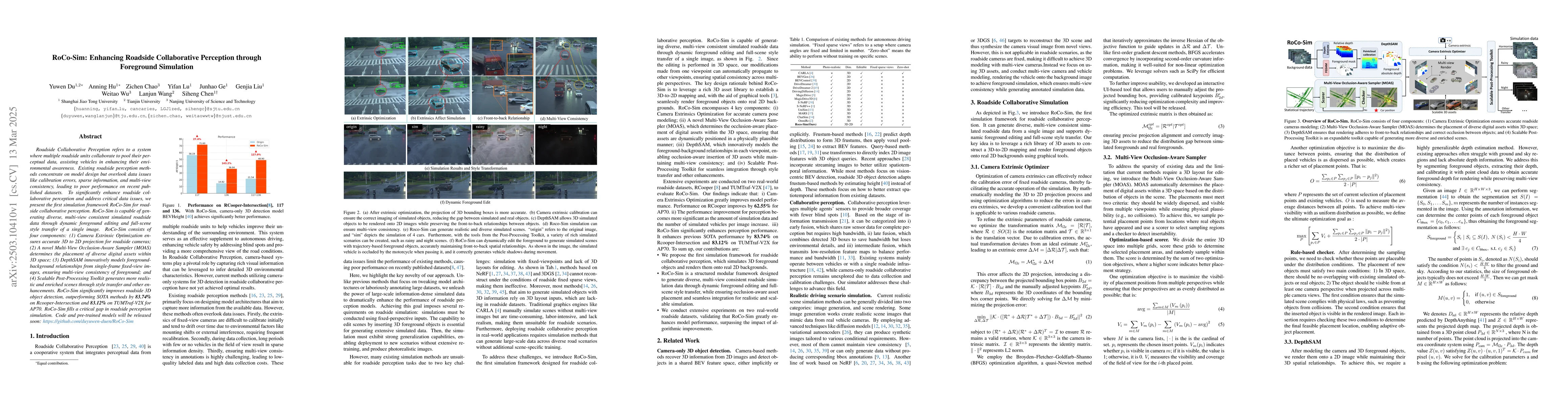 Thumbnail for RoCo-Sim: Enhancing Roadside Collaborative Perception through Foreground
  Simulation