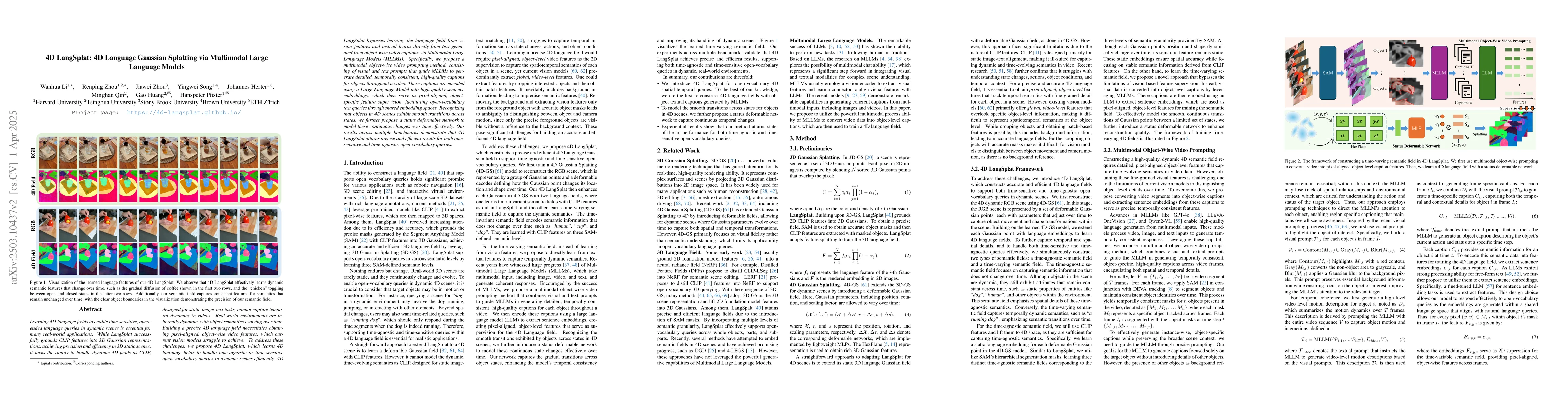 Thumbnail for 4D LangSplat: 4D Language Gaussian Splatting via Multimodal Large
  Language Models