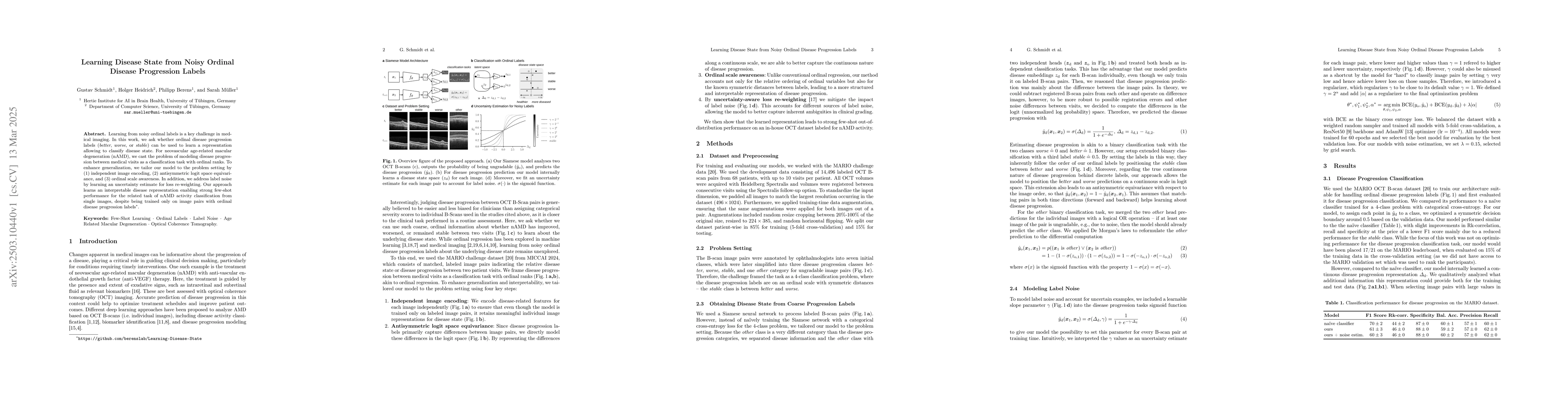 Thumbnail for Learning Disease State from Noisy Ordinal Disease Progression Labels