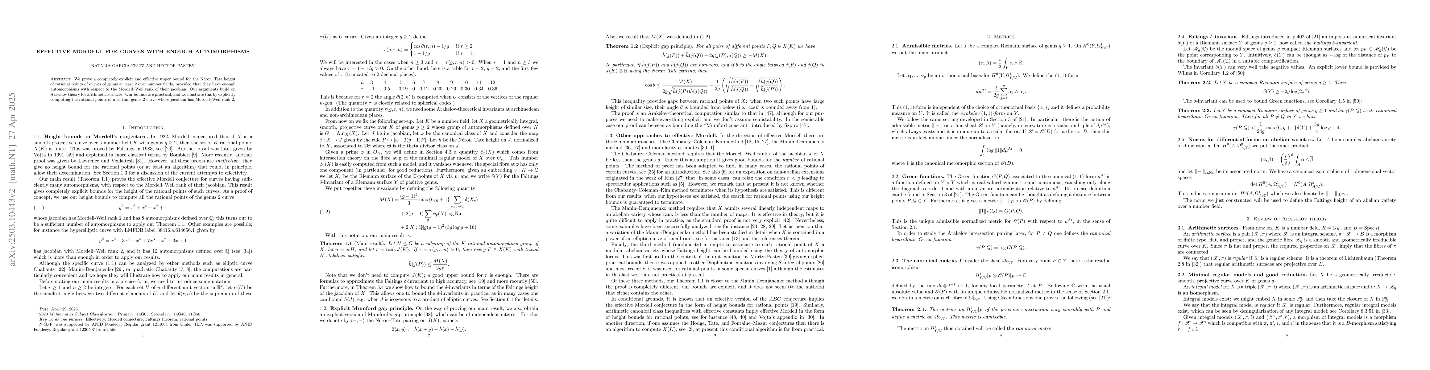 Thumbnail for Effective Mordell for curves with enough automorphisms