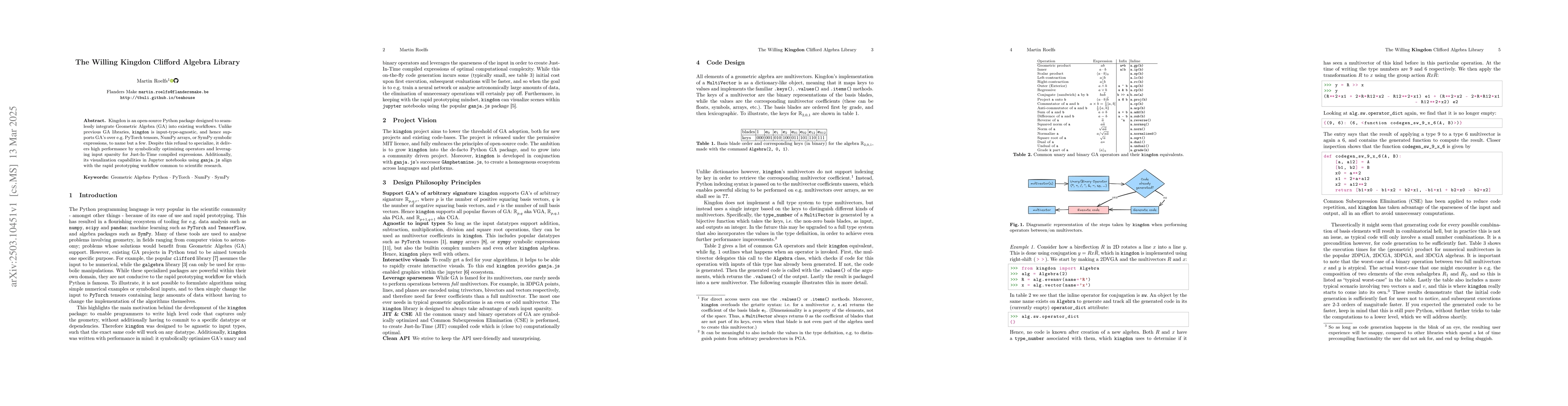 Thumbnail for The Willing Kingdon Clifford Algebra Library