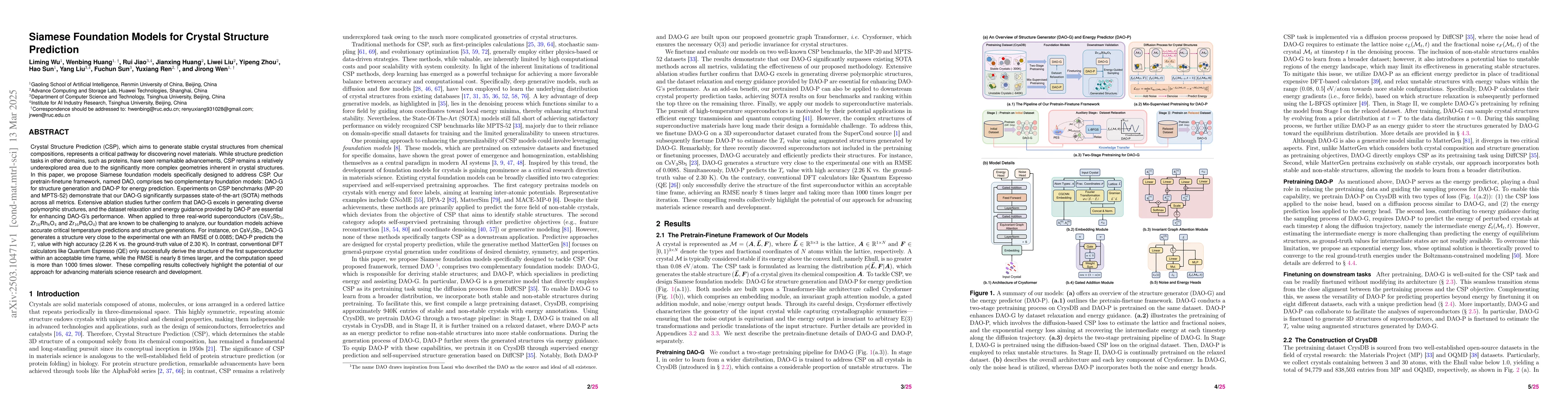 Thumbnail for Siamese Foundation Models for Crystal Structure Prediction
