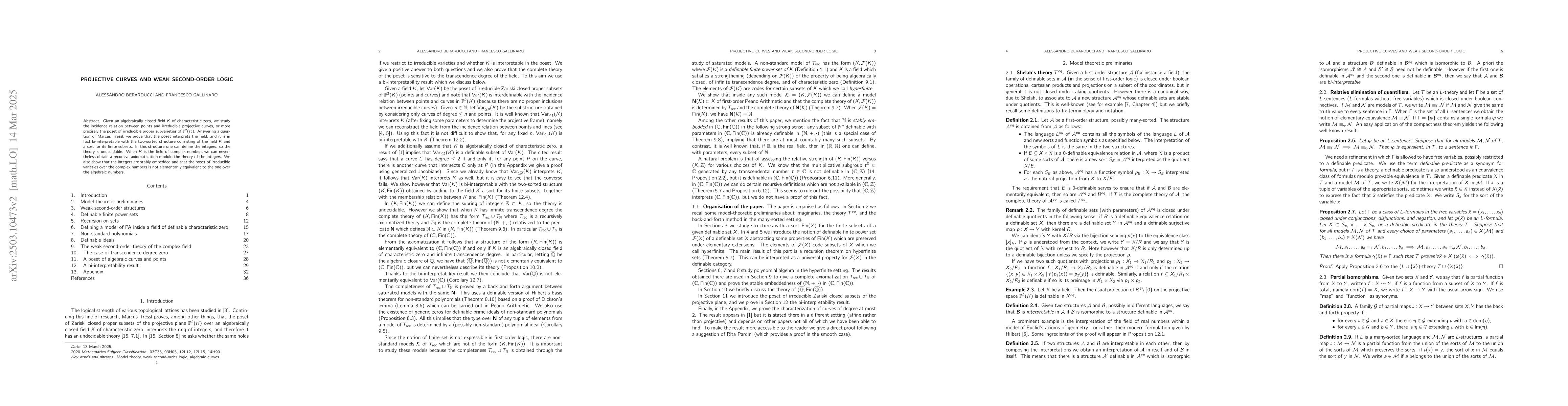 Thumbnail for Projective curves and weak second-order logic