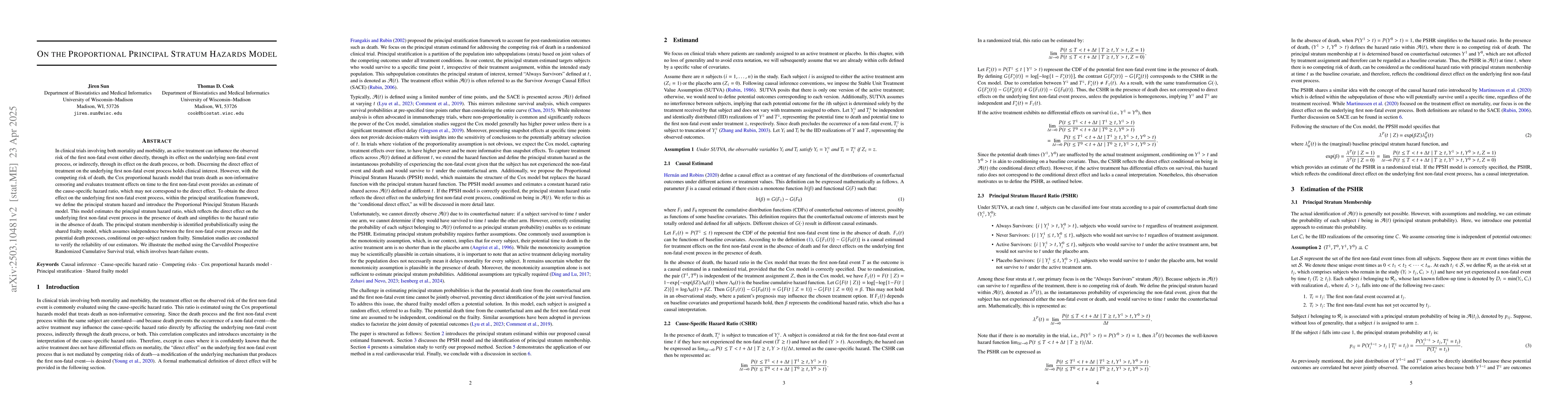 Thumbnail for On the Proportional Principal Stratum Hazards Model
