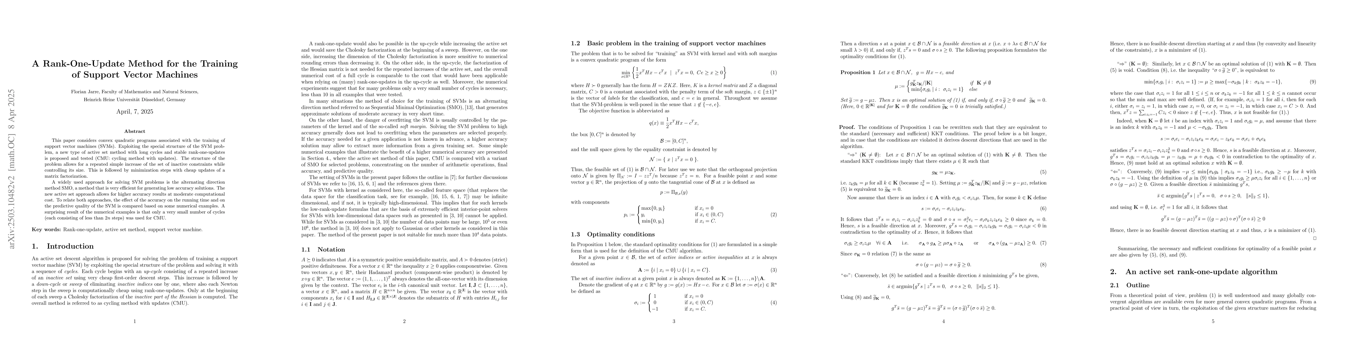 Thumbnail for A Rank-One-Update Method for the Training of Support Vector Machines