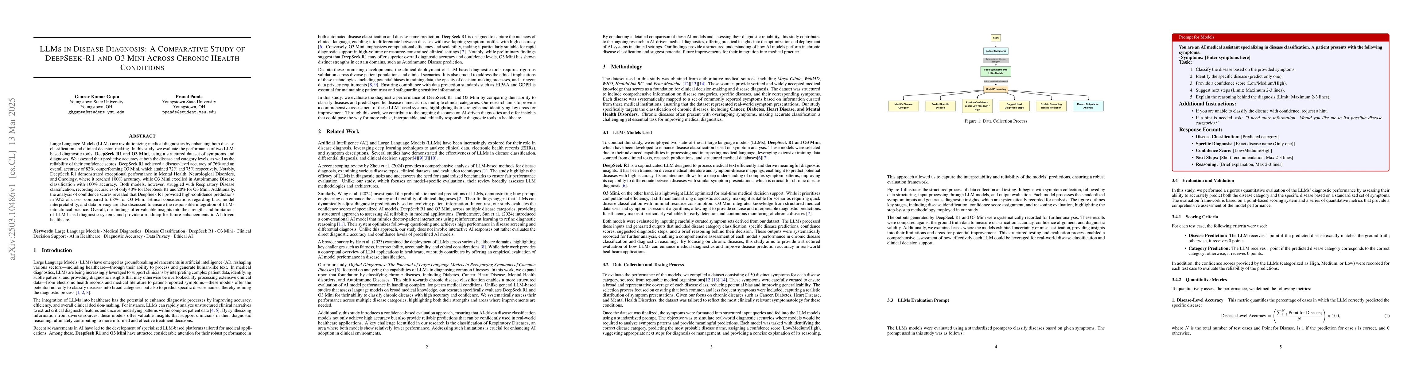 Thumbnail for LLMs in Disease Diagnosis: A Comparative Study of DeepSeek-R1 and O3
  Mini Across Chronic Health Conditions