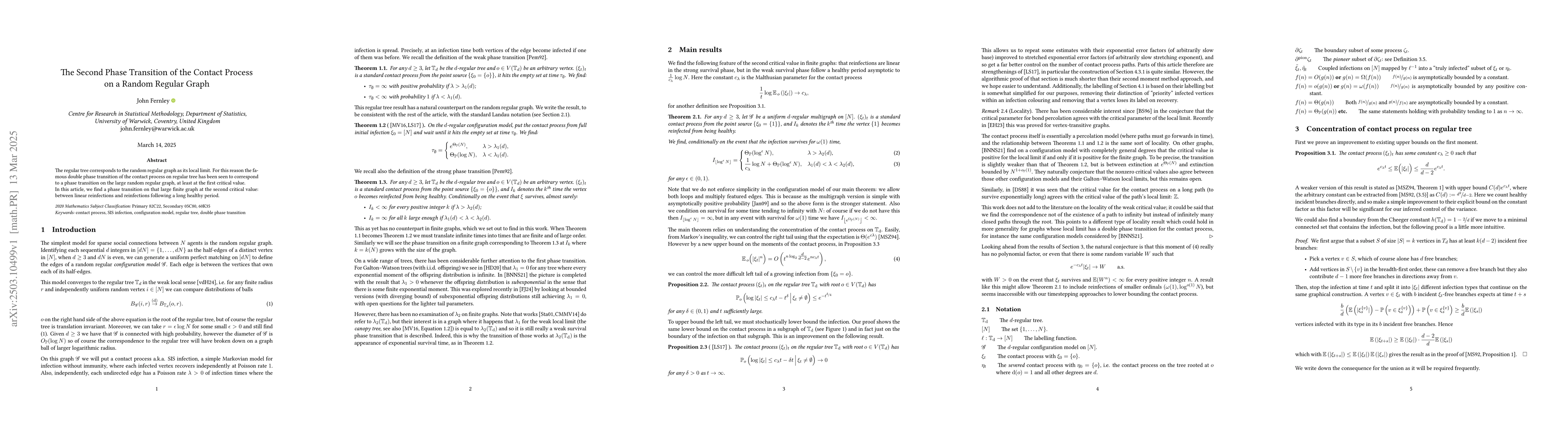 Thumbnail for The Second Phase Transition of the Contact Process on a Random Regular
  Graph