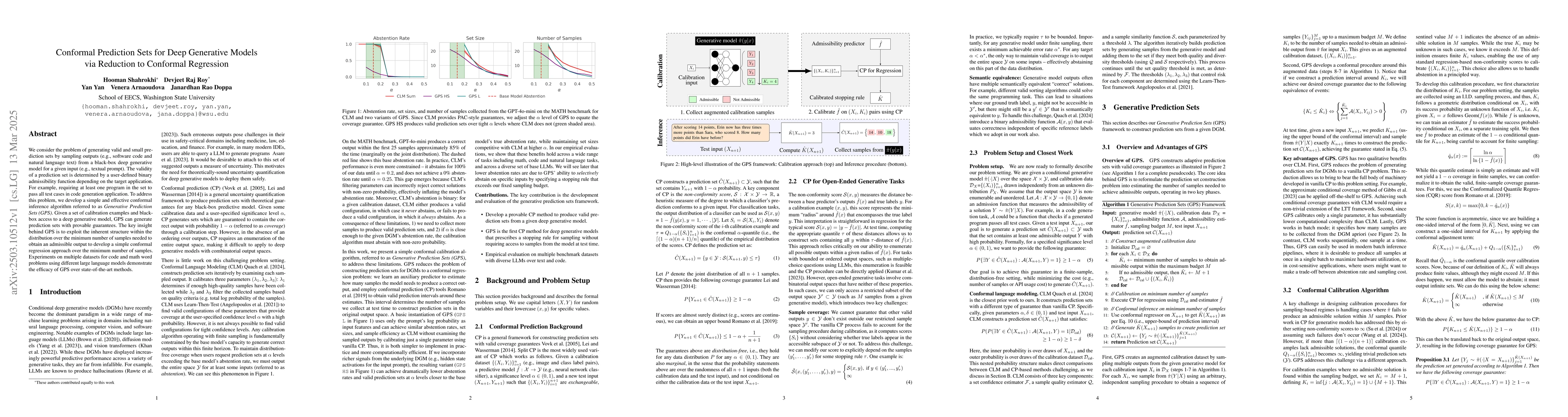 Thumbnail for Conformal Prediction Sets for Deep Generative Models via Reduction to
  Conformal Regression