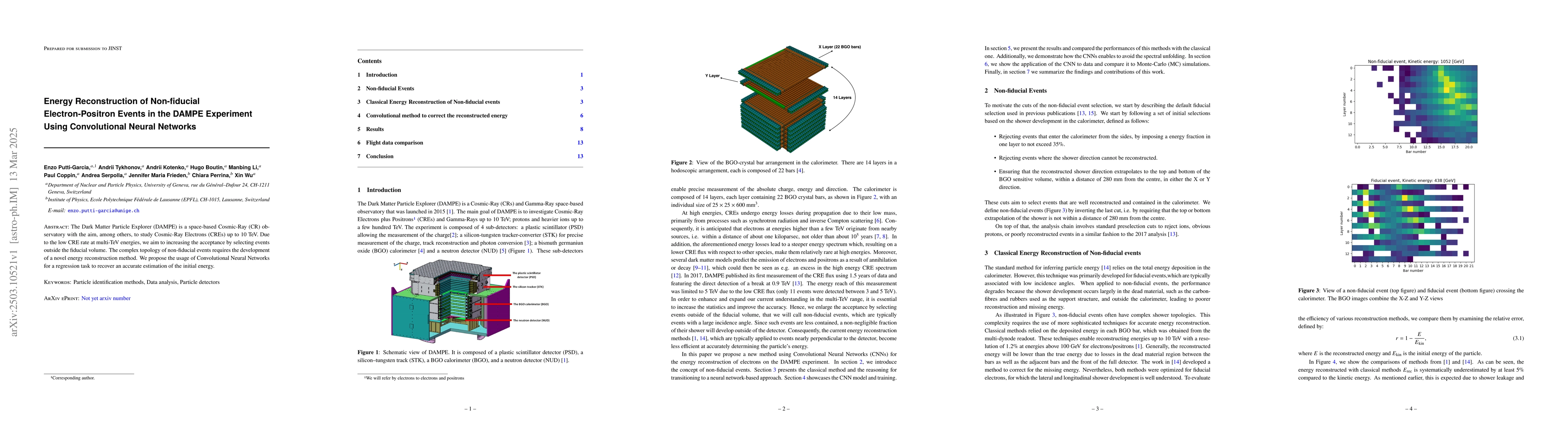 Thumbnail for Energy Reconstruction of Non-fiducial Electron-Positron Events in the
  DAMPE Experiment Using Convolutional Neural Networks
