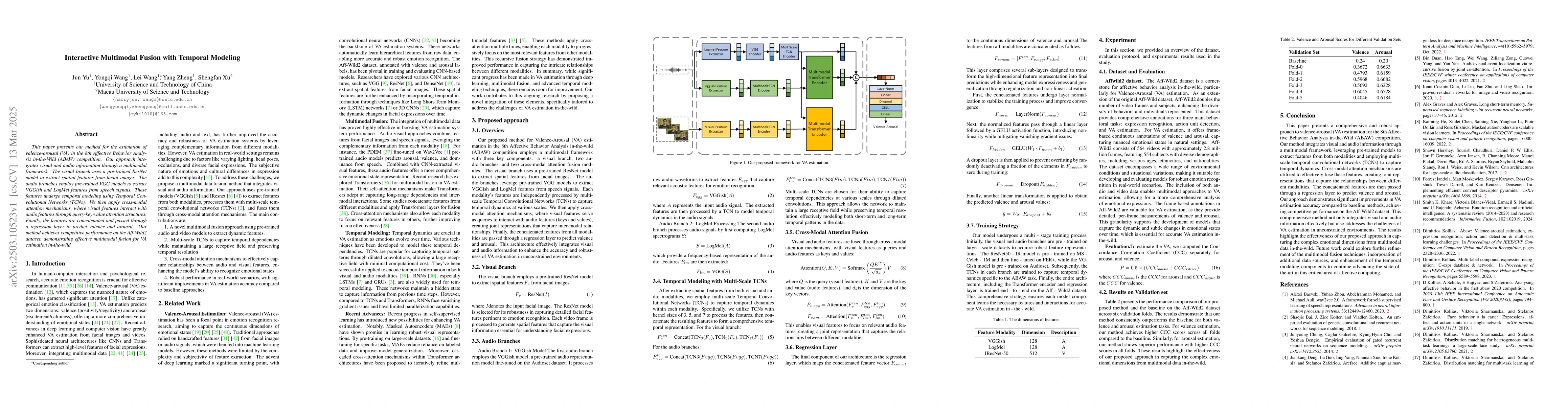 Thumbnail for Interactive Multimodal Fusion with Temporal Modeling