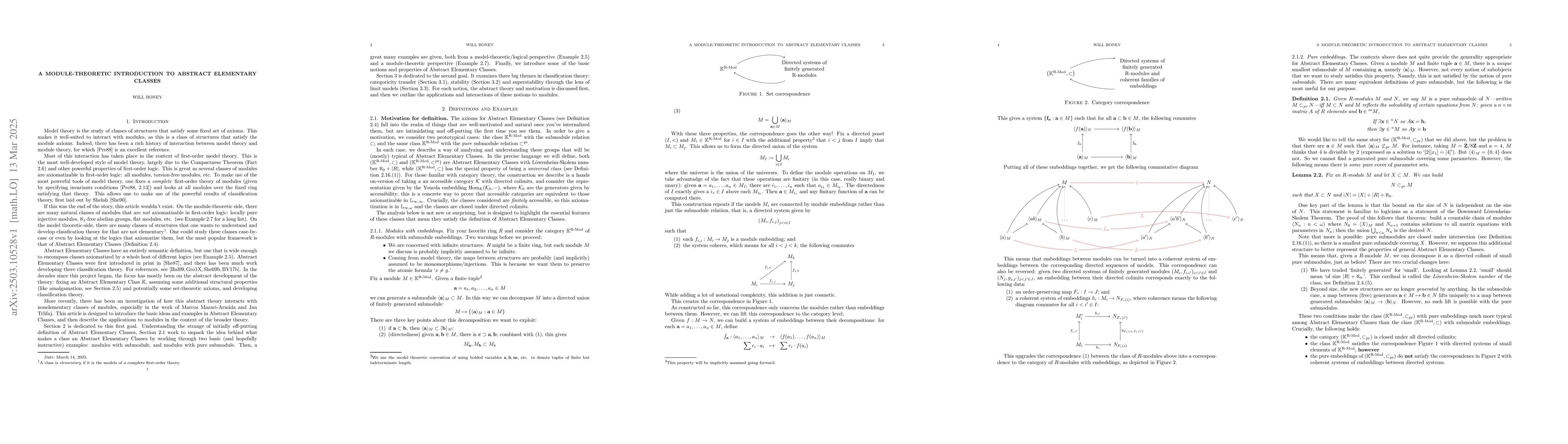 Thumbnail for A Module-theoretic Introduction to Abstract Elementary Classes