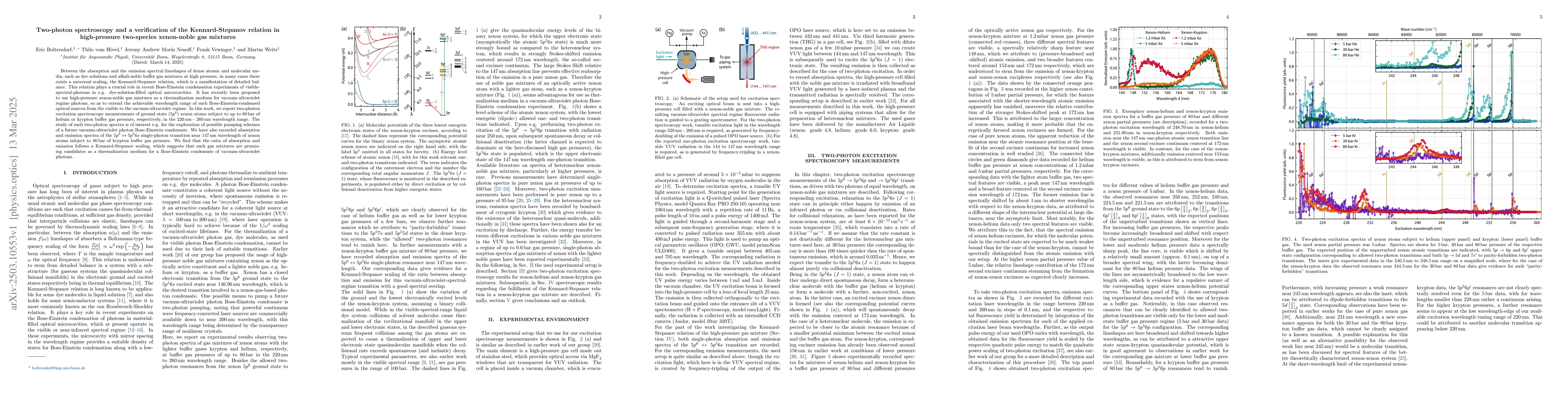 Thumbnail for Two-photon spectroscopy and a verification of the Kennard-Stepanov
  relation in high-pressure two-species xenon-noble gas mixtures