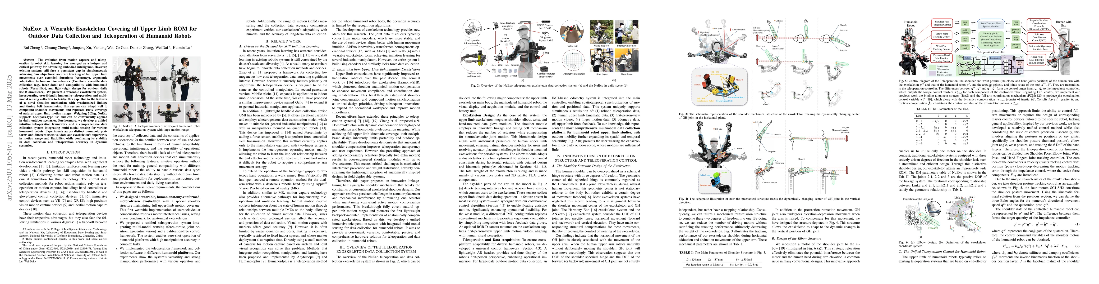 Thumbnail for NuExo: A Wearable Exoskeleton Covering all Upper Limb ROM for Outdoor
  Data Collection and Teleoperation of Humanoid Robots