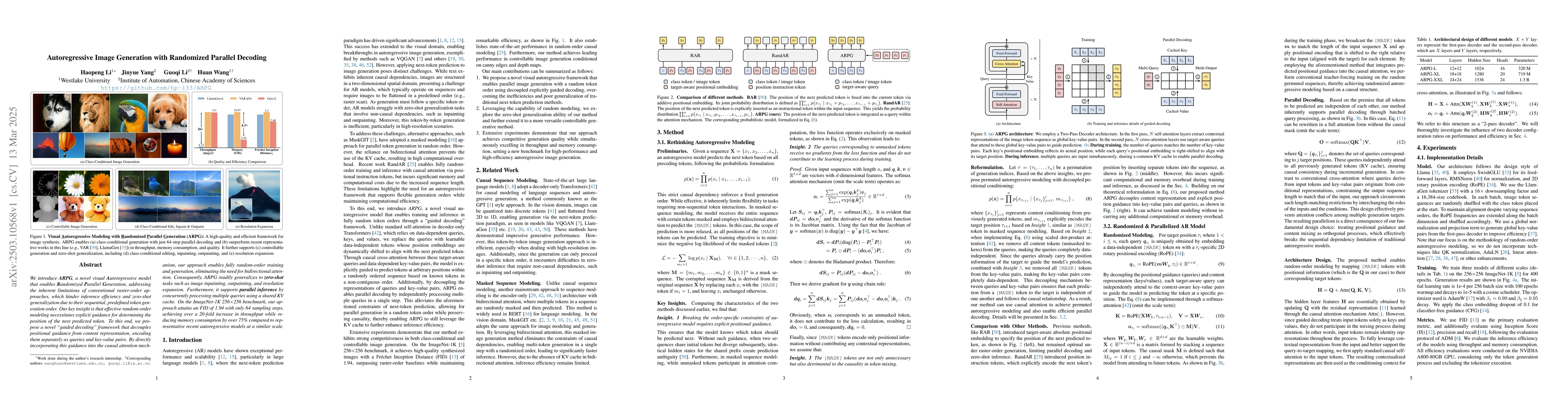 Thumbnail for Autoregressive Image Generation with Randomized Parallel Decoding