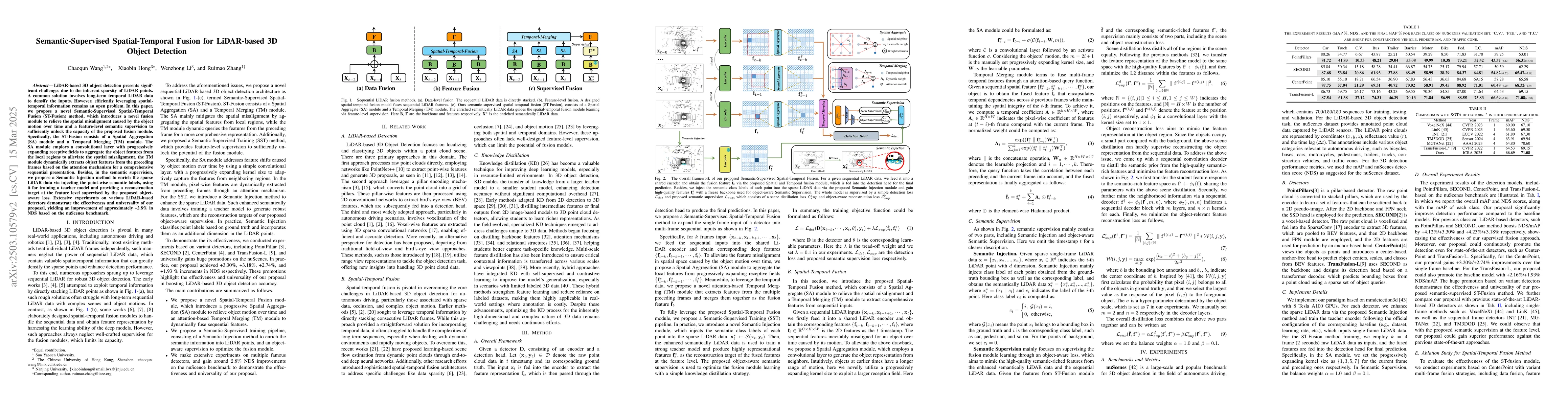 Thumbnail for Semantic-Supervised Spatial-Temporal Fusion for LiDAR-based 3D Object
  Detection