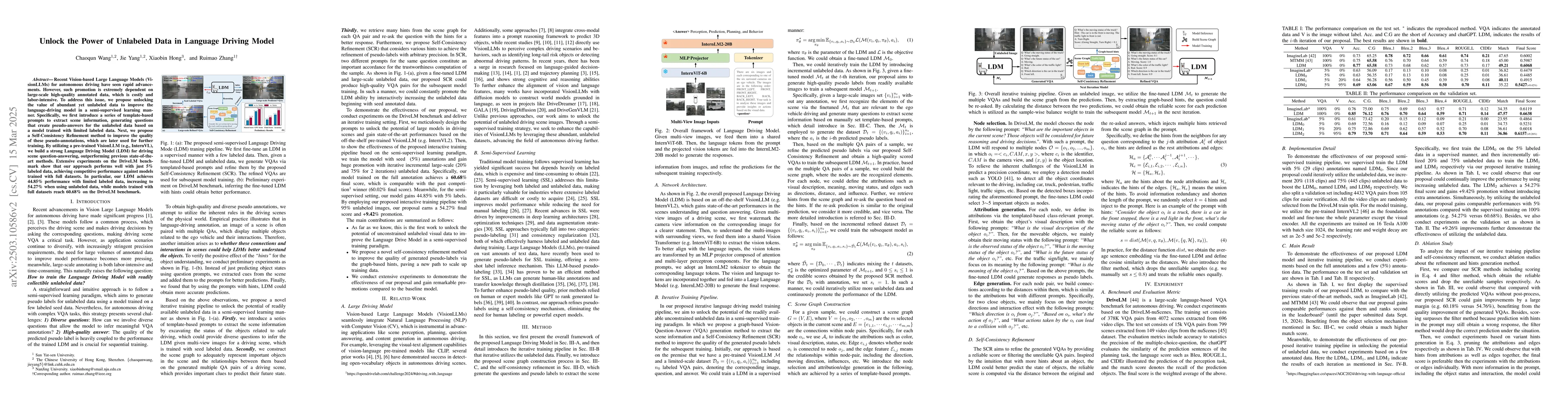 Thumbnail for Unlock the Power of Unlabeled Data in Language Driving Model