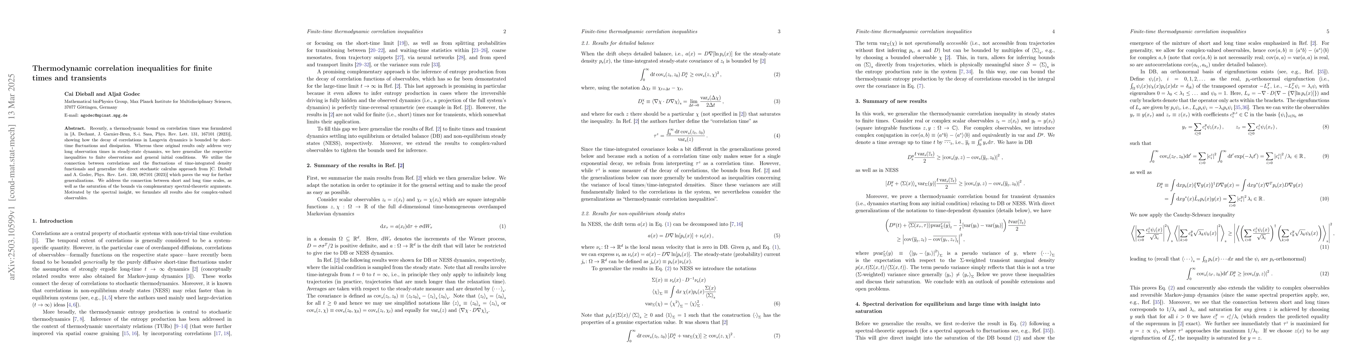Thumbnail for Thermodynamic correlation inequalities for finite times and transients