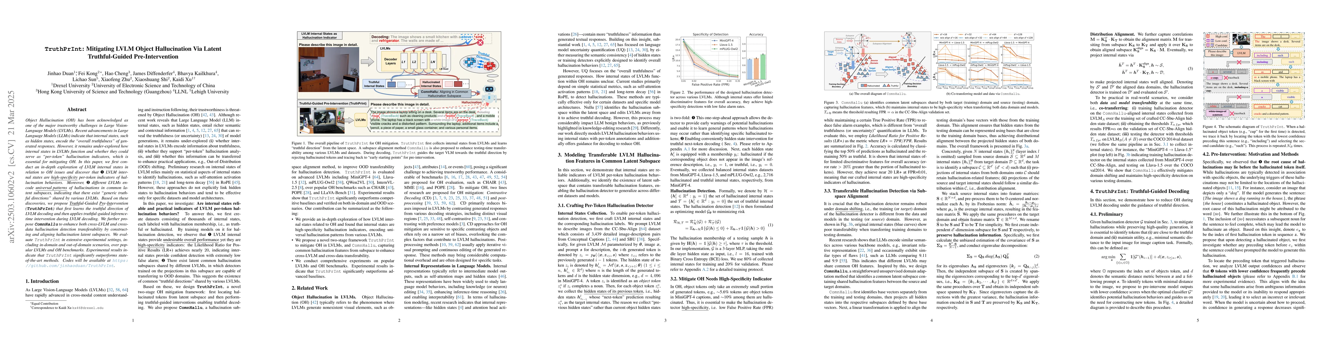 Thumbnail for TruthPrInt: Mitigating LVLM Object Hallucination Via Latent
  Truthful-Guided Pre-Intervention