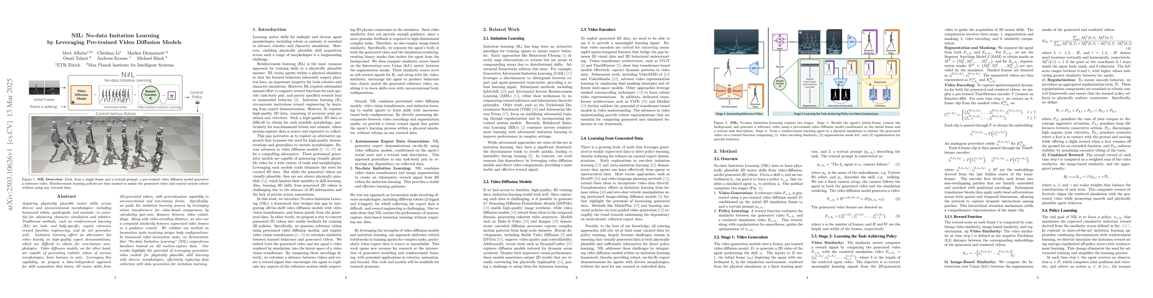 Thumbnail for NIL: No-data Imitation Learning by Leveraging Pre-trained Video
  Diffusion Models