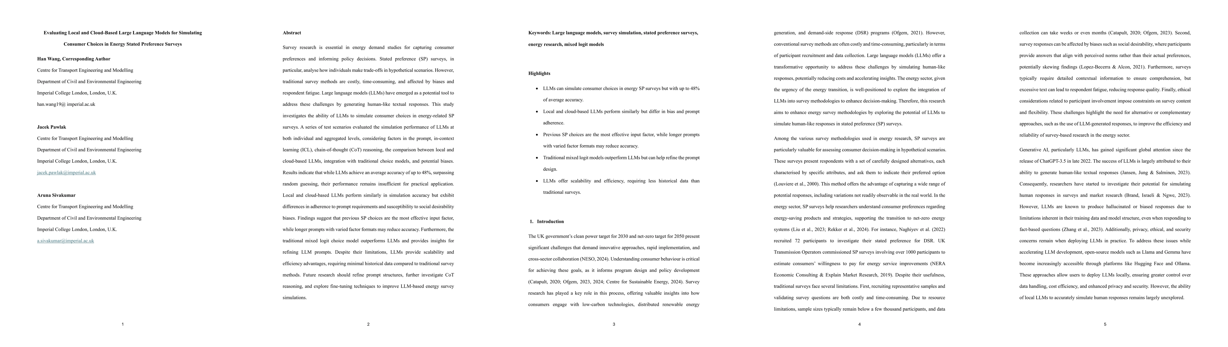 Thumbnail for Evaluating Local and Cloud-Based Large Language Models for Simulating
  Consumer Choices in Energy Stated Preference Surveys