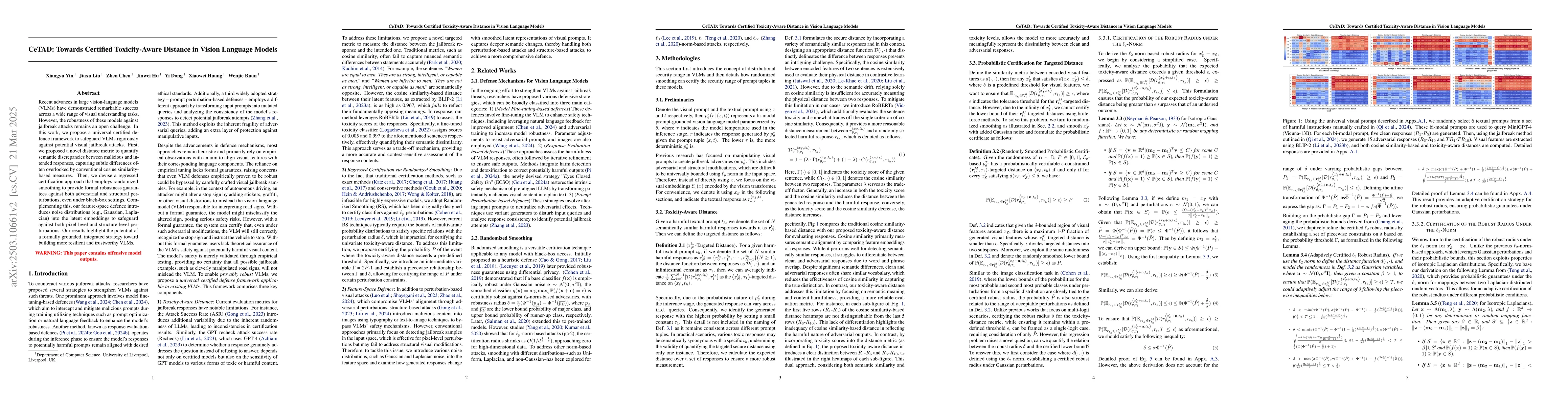 Thumbnail for CeTAD: Towards Certified Toxicity-Aware Distance in Vision Language
  Models