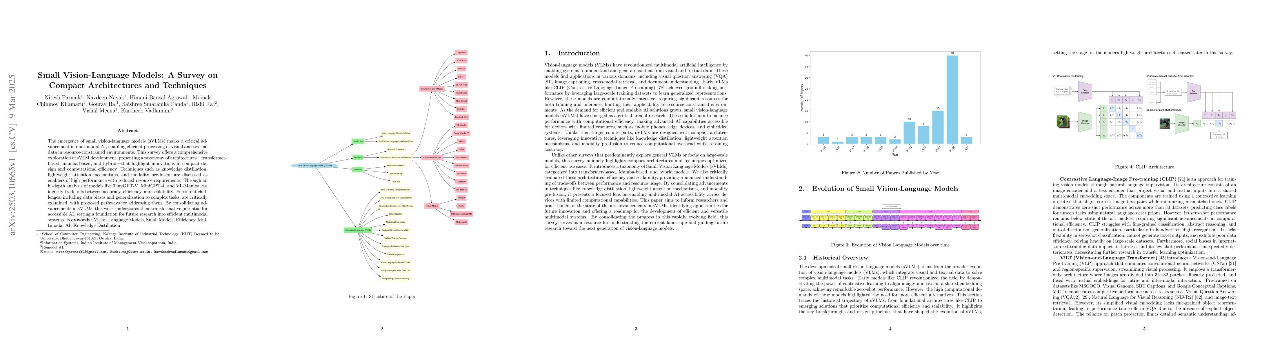 Thumbnail for Small Vision-Language Models: A Survey on Compact Architectures and
  Techniques