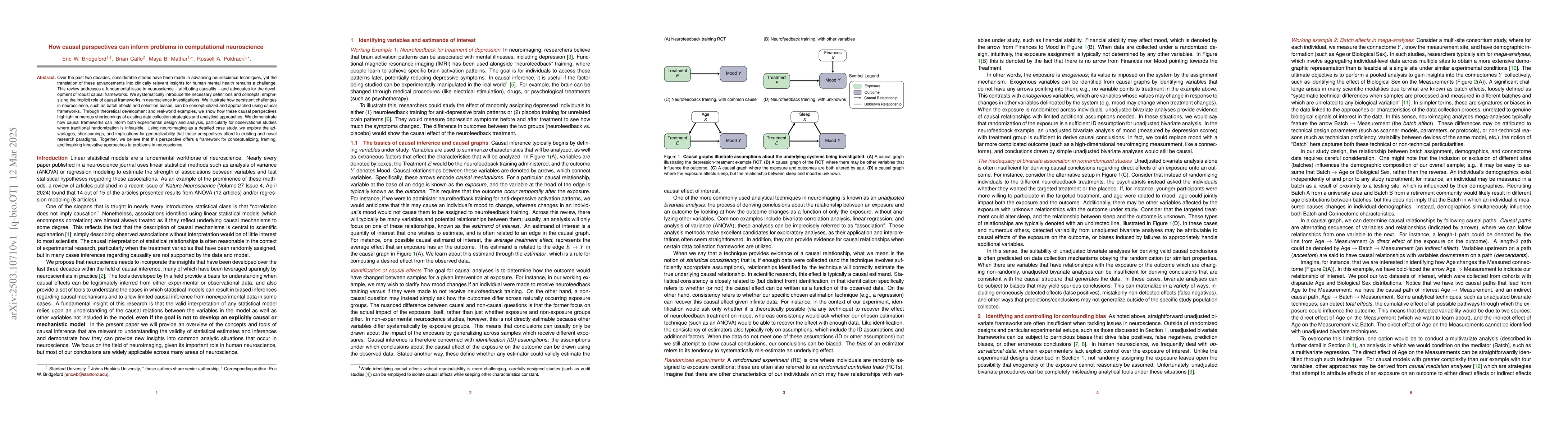 Thumbnail for How causal perspectives can inform problems in computational
  neuroscience