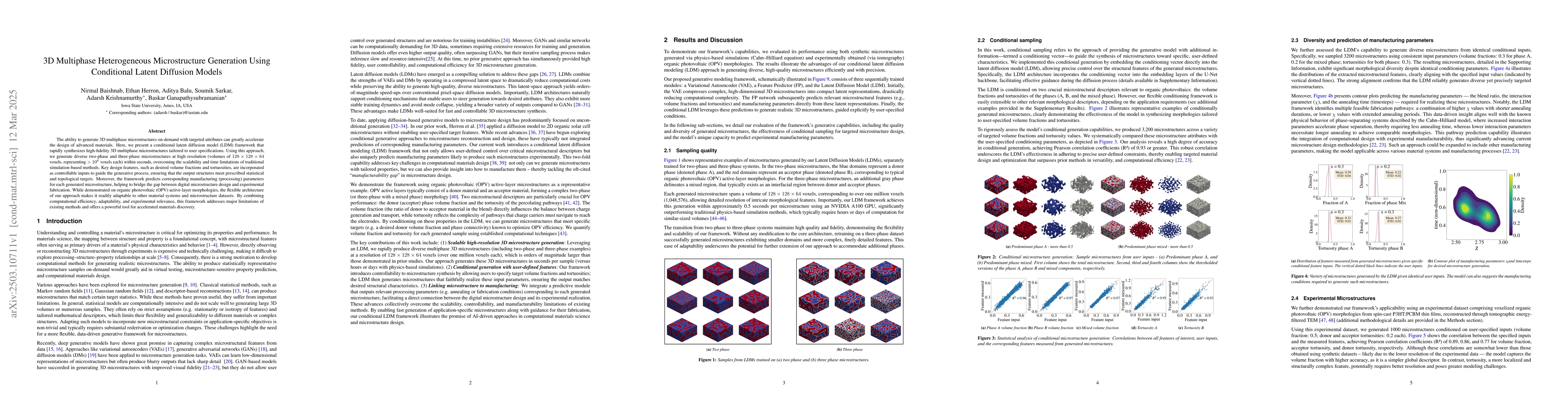 Thumbnail for 3D Multiphase Heterogeneous Microstructure Generation Using Conditional
  Latent Diffusion Models