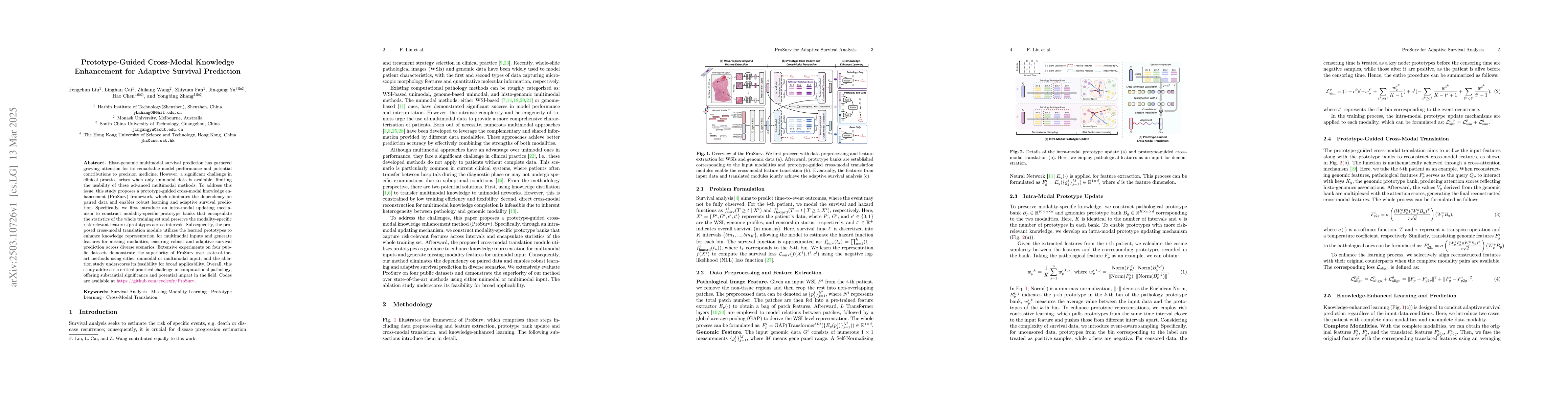 Thumbnail for Prototype-Guided Cross-Modal Knowledge Enhancement for Adaptive Survival
  Prediction