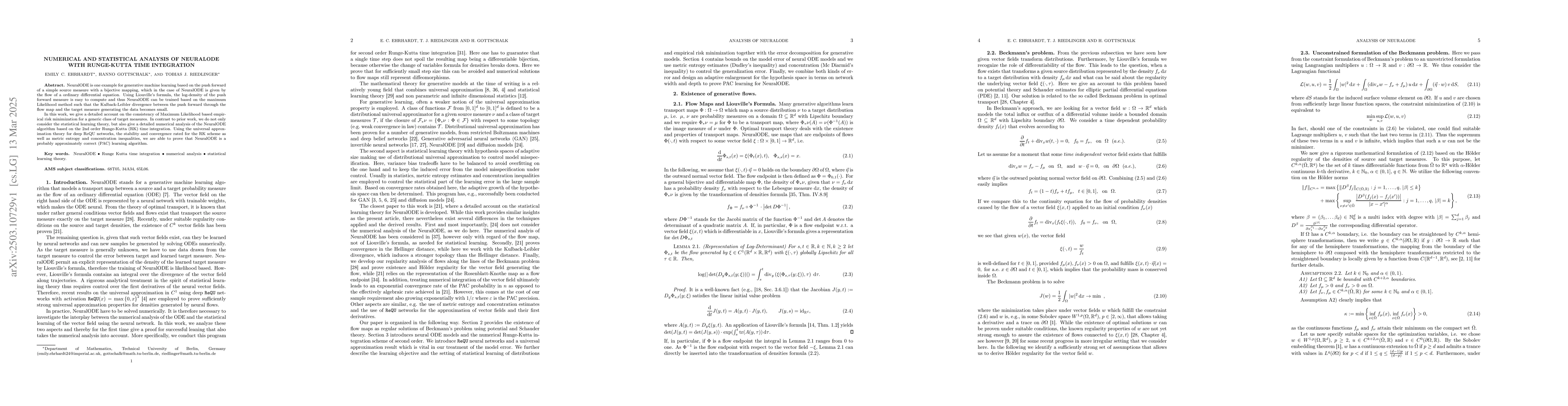 Thumbnail for Numerical and statistical analysis of NeuralODE with Runge-Kutta time
  integration