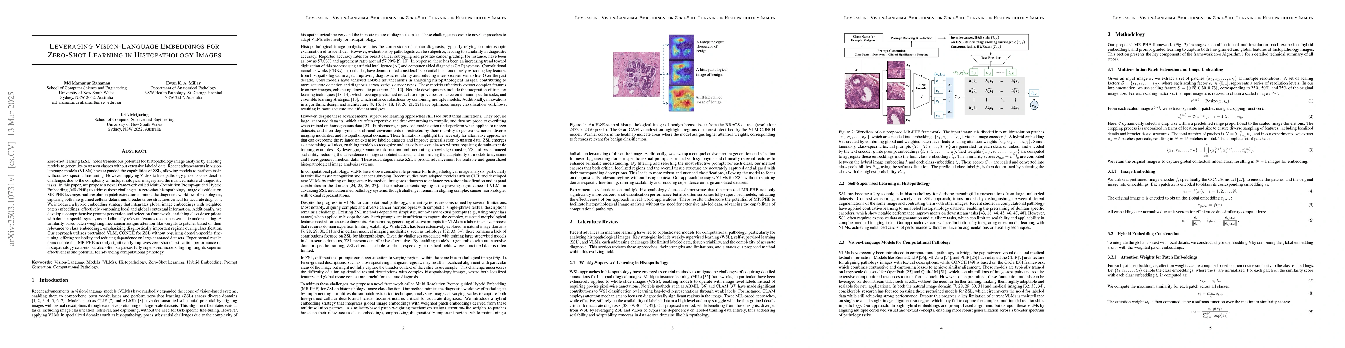 Thumbnail for Leveraging Vision-Language Embeddings for Zero-Shot Learning in
  Histopathology Images