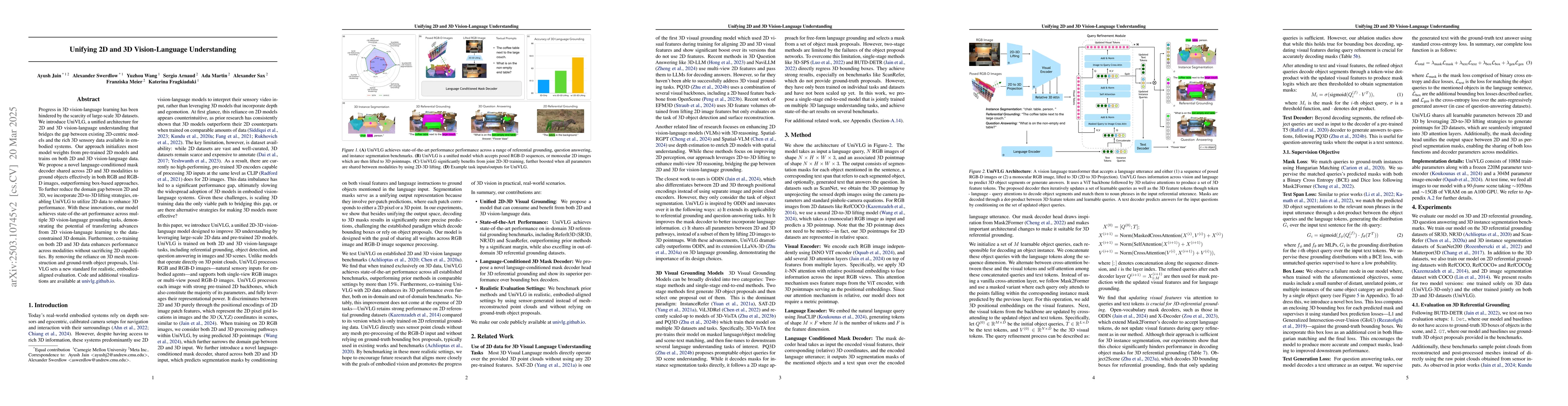 Thumbnail for Unifying 2D and 3D Vision-Language Understanding