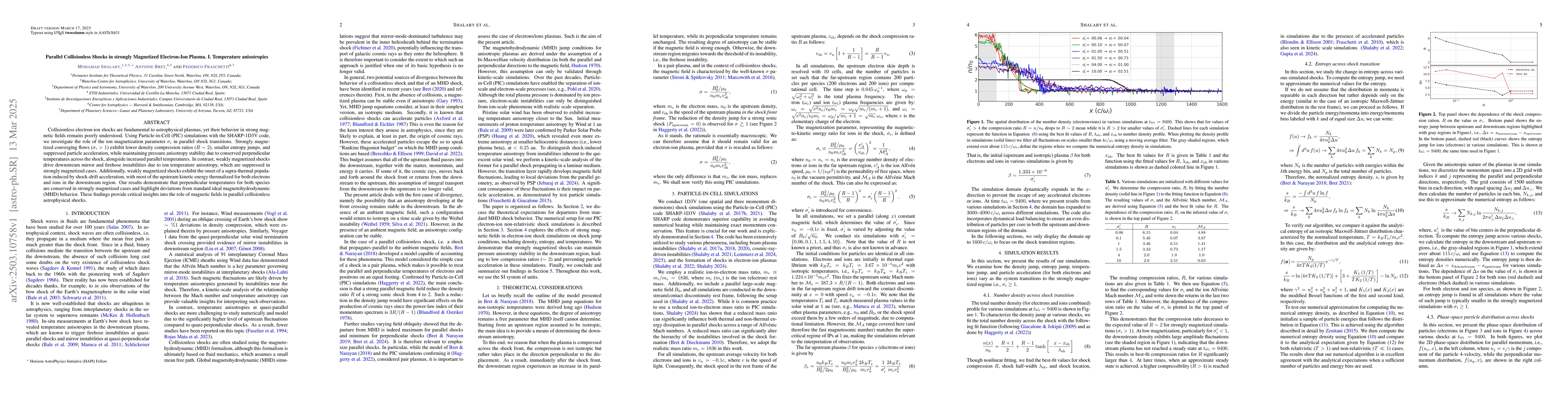 Thumbnail for Parallel Collisionless Shocks in strongly Magnetized Electron-Ion
  Plasma. I. Temperature anisotropies