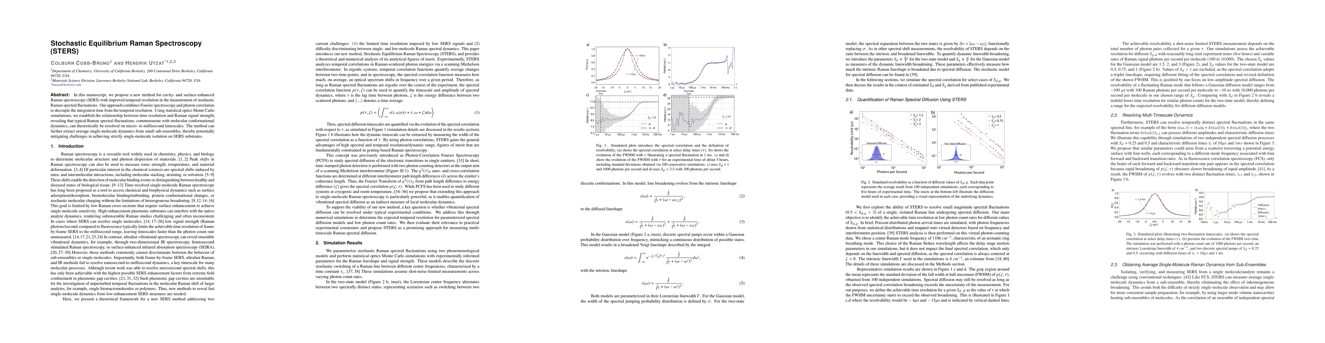 Thumbnail for Stochastic Equilibrium Raman Spectroscopy (STERS)