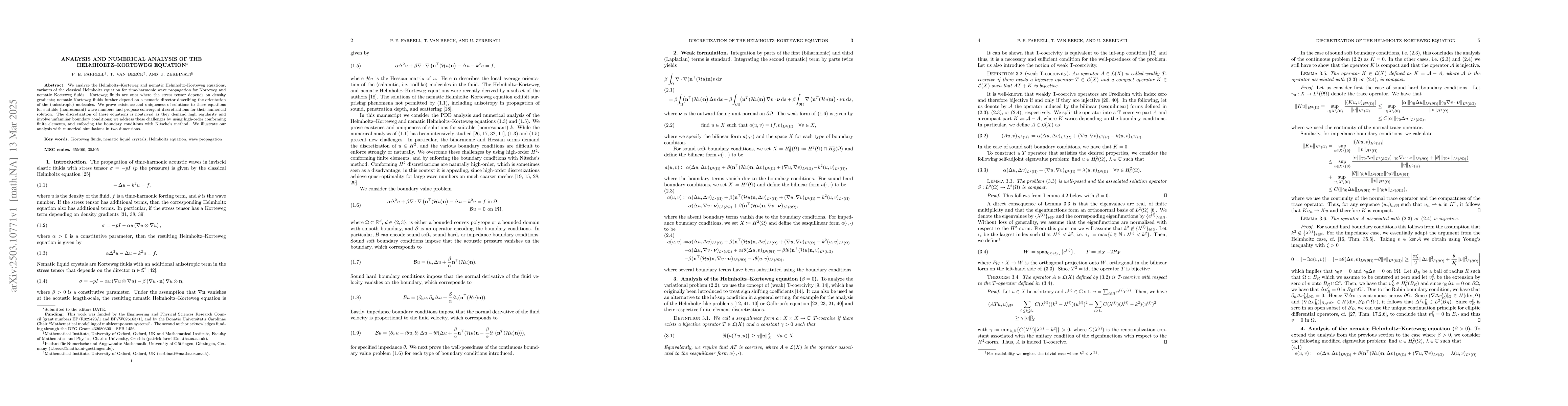 Thumbnail for Analysis and numerical analysis of the Helmholtz-Korteweg equation