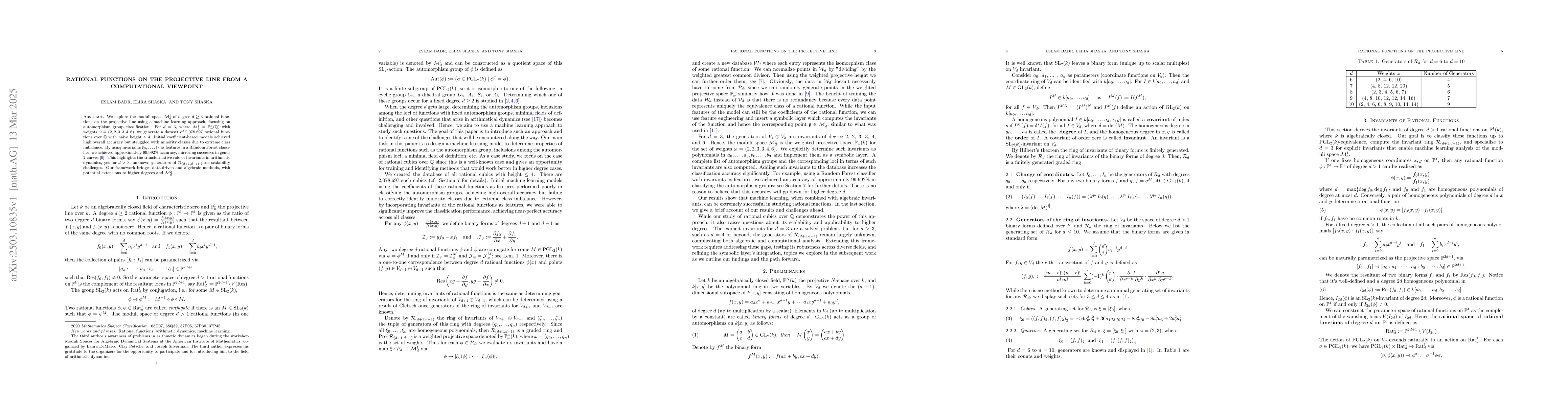 Thumbnail for Rational Functions on the Projective Line from a Computational Viewpoint