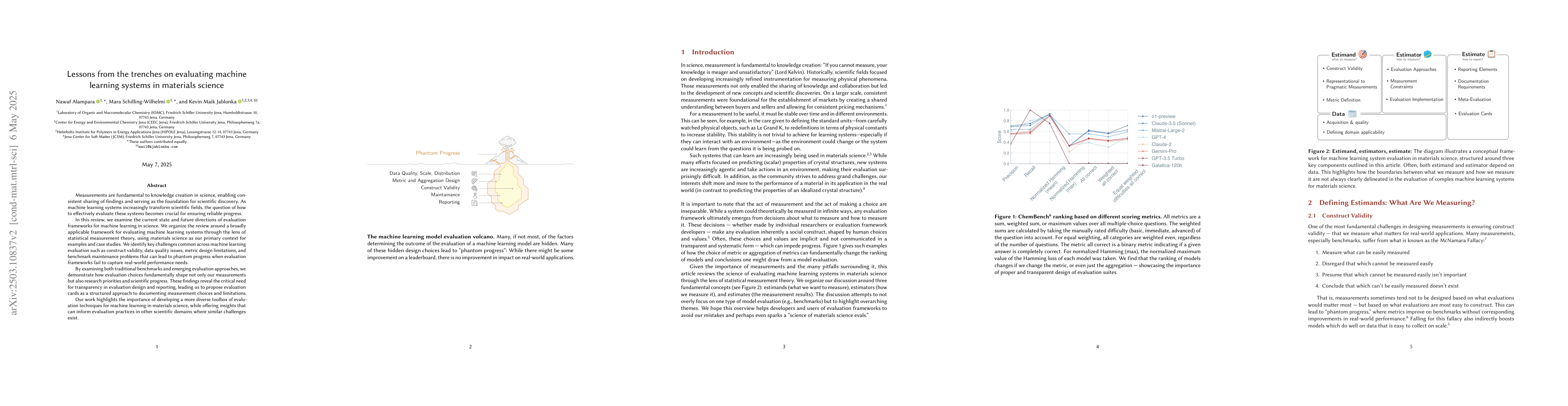Thumbnail for Lessons from the trenches on evaluating machine-learning systems in
  materials science