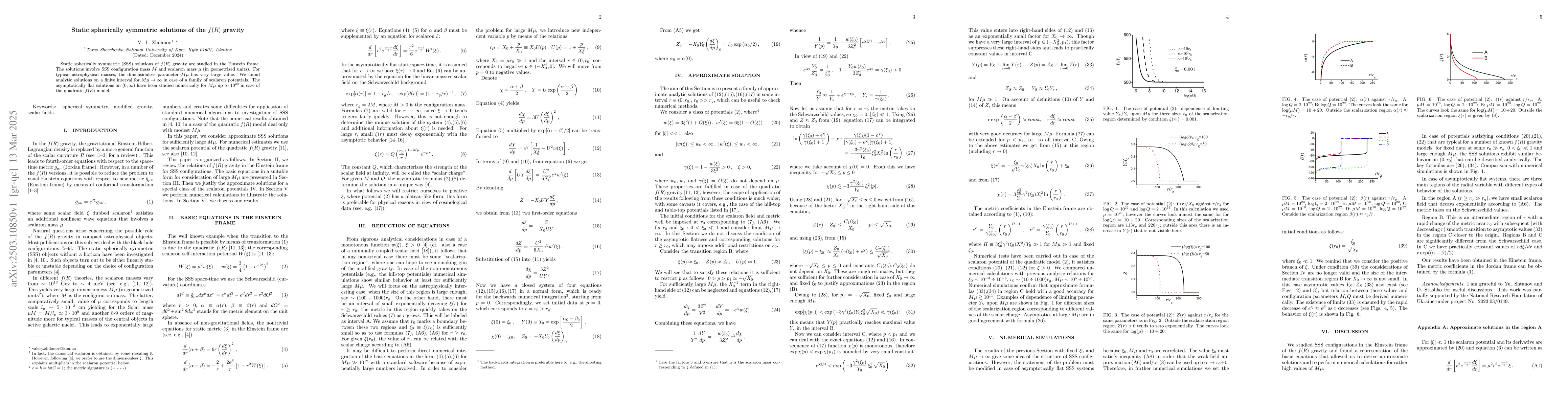 Thumbnail for Static spherically symmetric solutions of the f(R) gravity