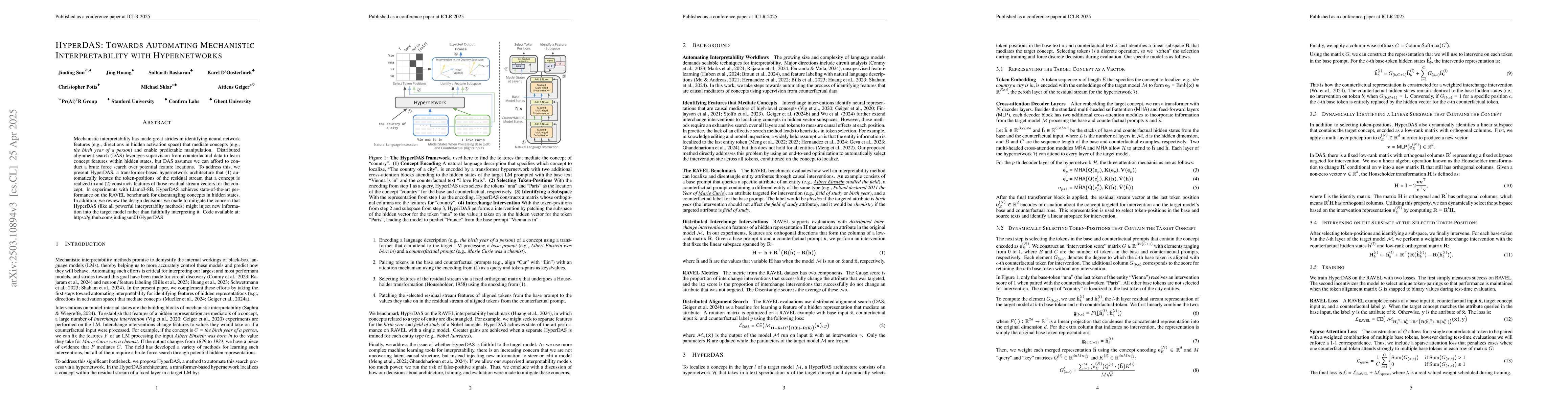 Thumbnail for HyperDAS: Towards Automating Mechanistic Interpretability with
  Hypernetworks