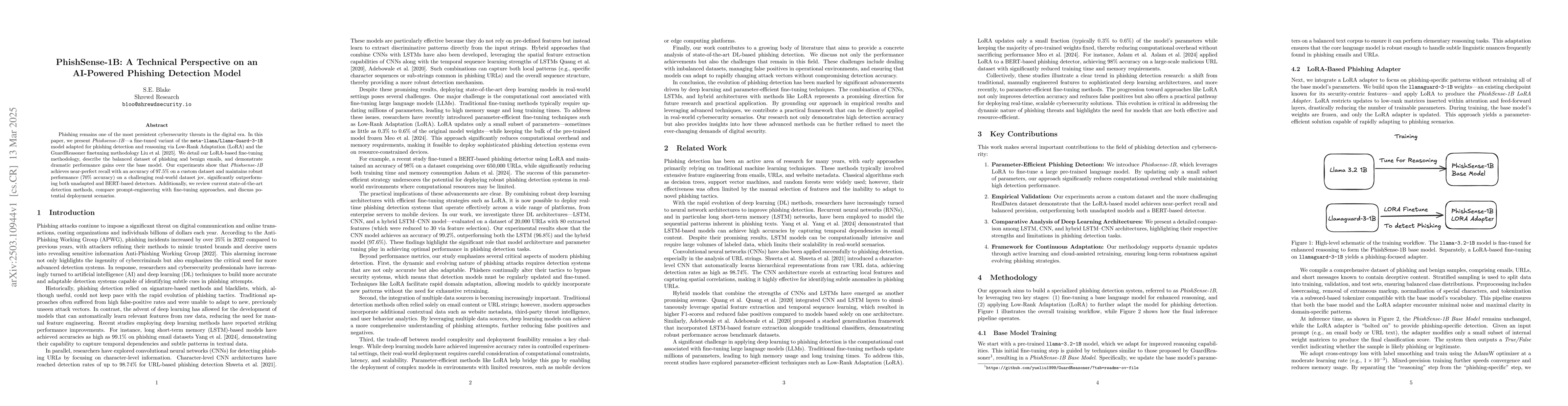 Thumbnail for Phishsense-1B: A Technical Perspective on an AI-Powered Phishing
  Detection Model