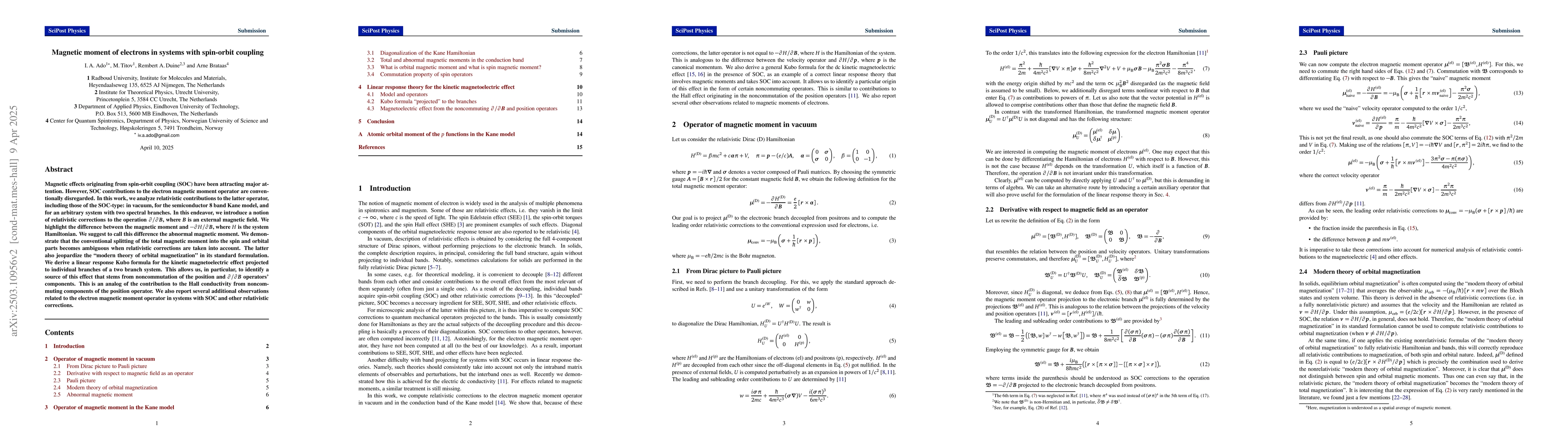Thumbnail for Magnetic moment of electrons in systems with spin-orbit coupling