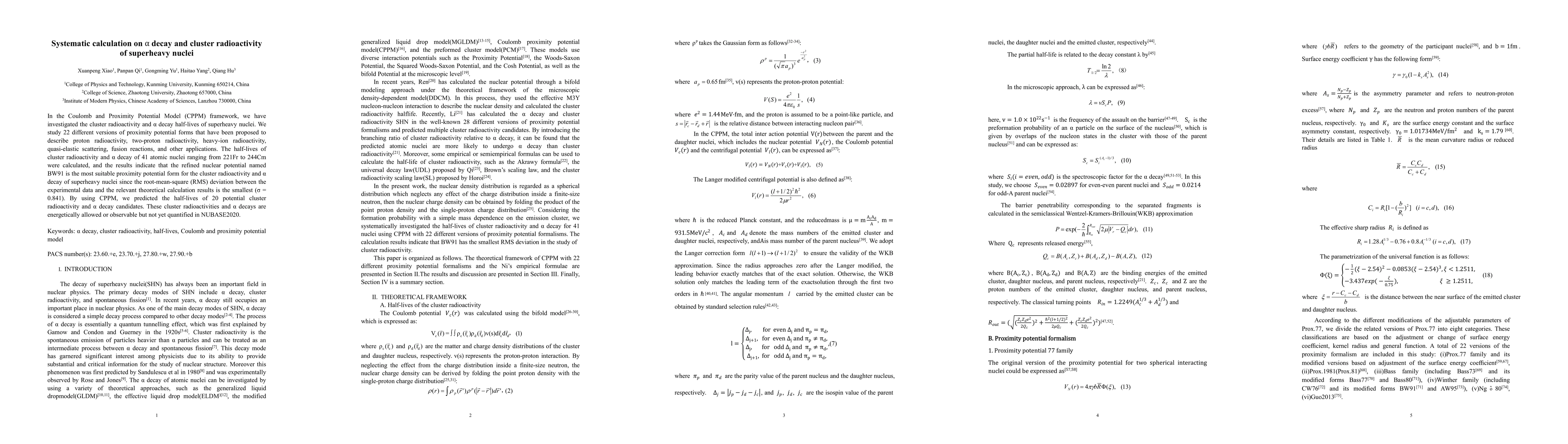 Thumbnail for Systematic calculation on alpha decay and cluster radioactivity of
  superheavy nuclei