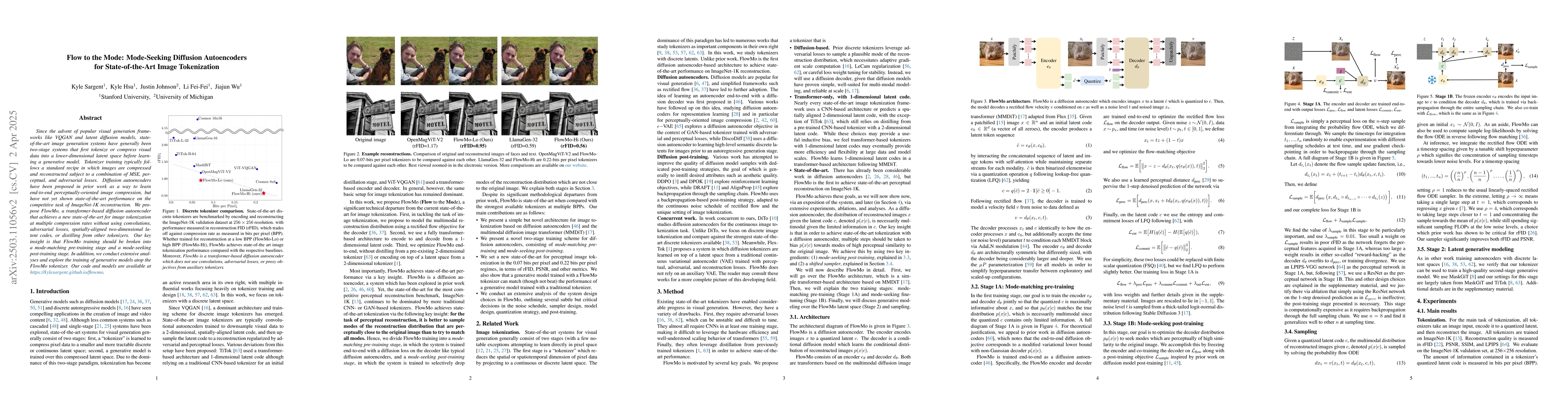 Thumbnail for Flow to the Mode: Mode-Seeking Diffusion Autoencoders for
  State-of-the-Art Image Tokenization