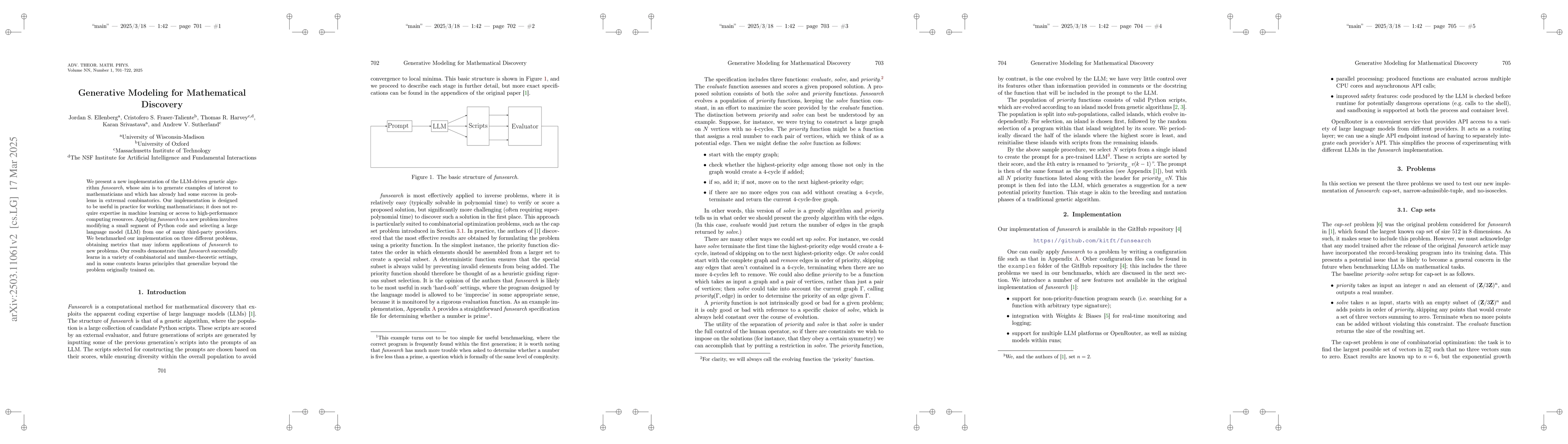Thumbnail for Generative Modeling for Mathematical Discovery