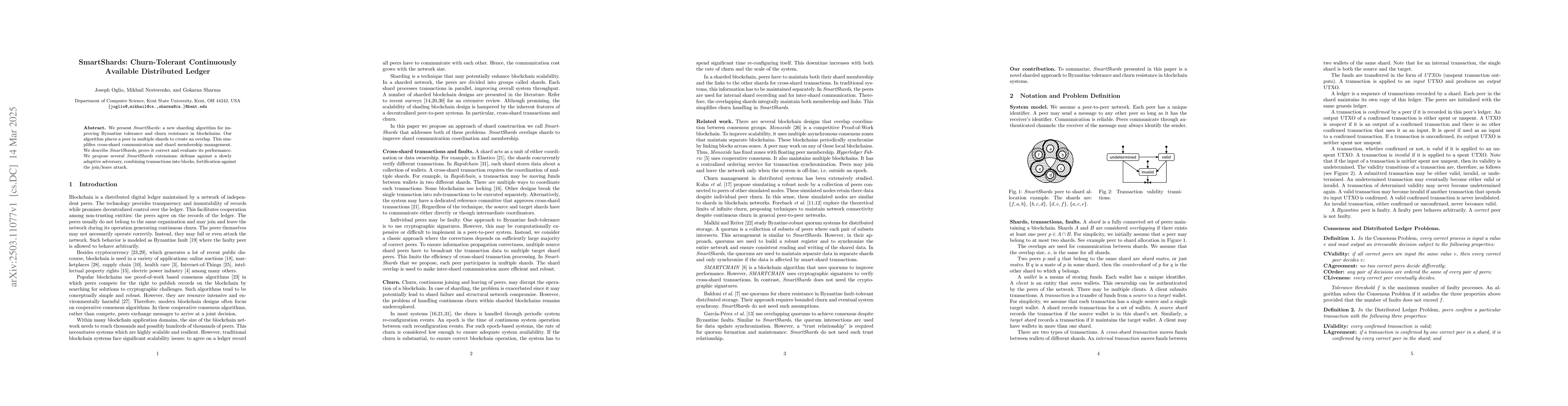 Thumbnail for SmartShards: Churn-Tolerant Continuously Available Distributed Ledger