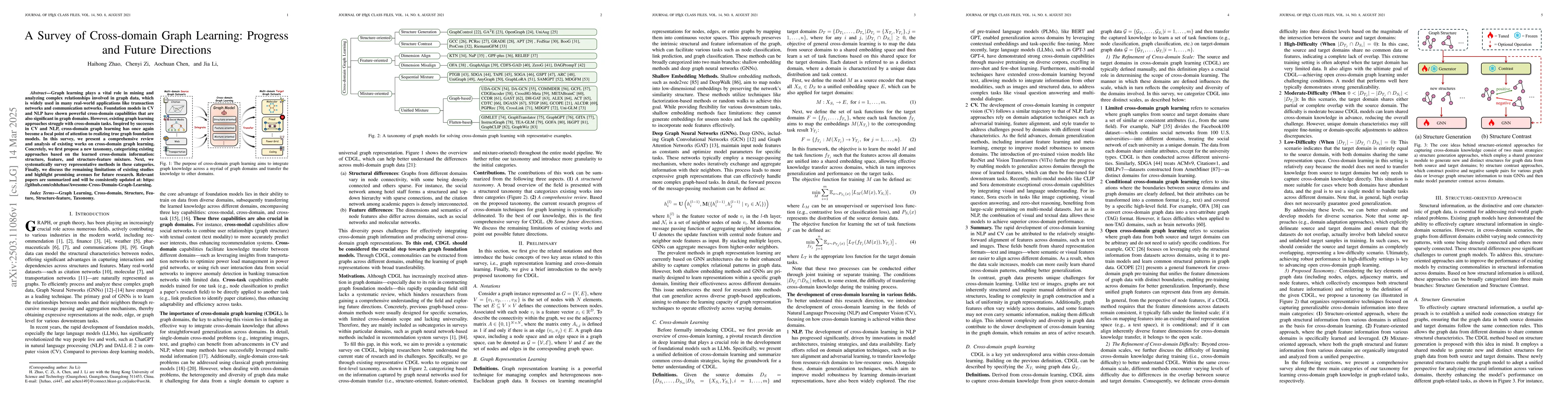 Thumbnail for A Survey of Cross-domain Graph Learning: Progress and Future Directions