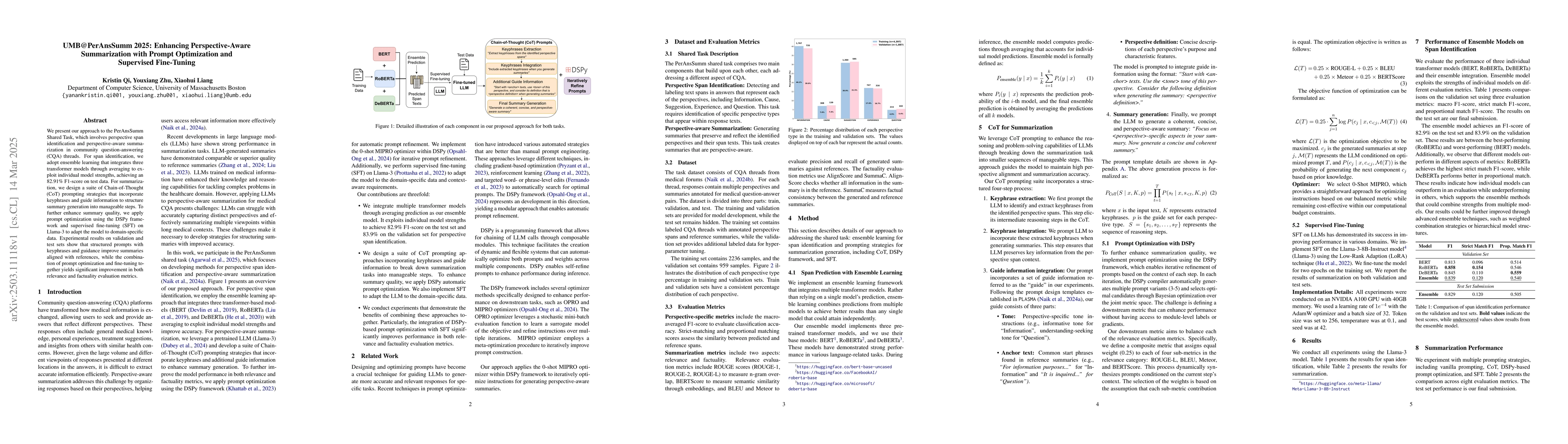 Thumbnail for UMB@PerAnsSumm 2025: Enhancing Perspective-Aware Summarization with
  Prompt Optimization and Supervised Fine-Tuning