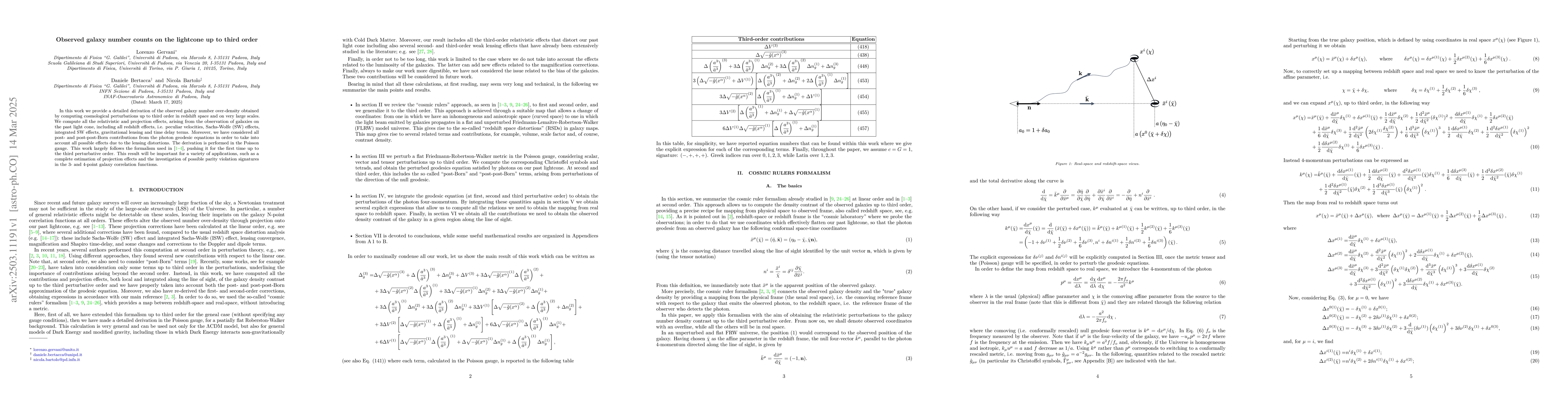 Thumbnail for Observed galaxy number counts on the lightcone up to third order