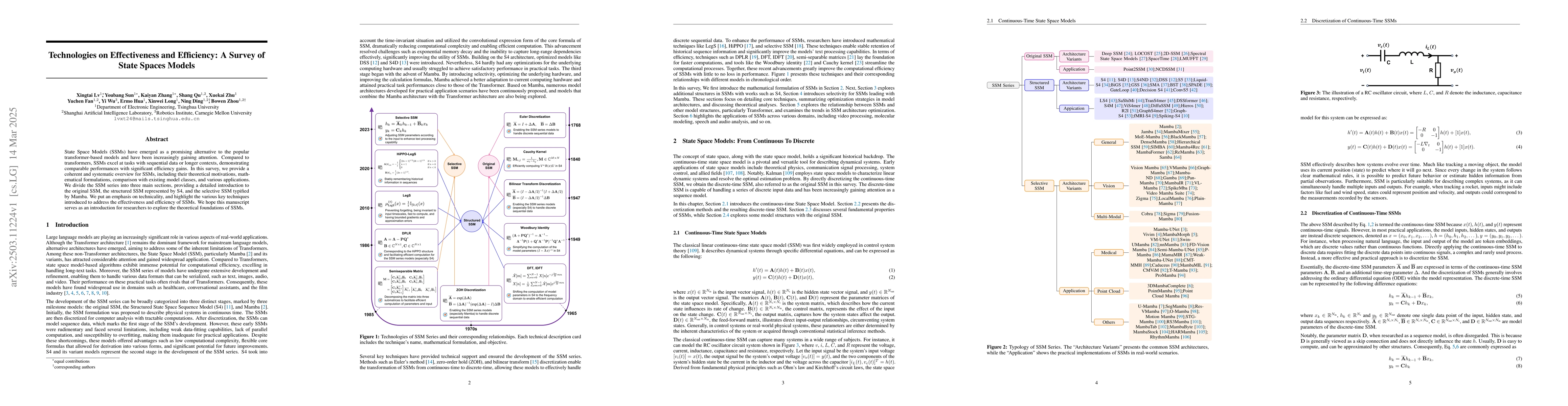 Thumbnail for Technologies on Effectiveness and Efficiency: A Survey of State Spaces
  Models
