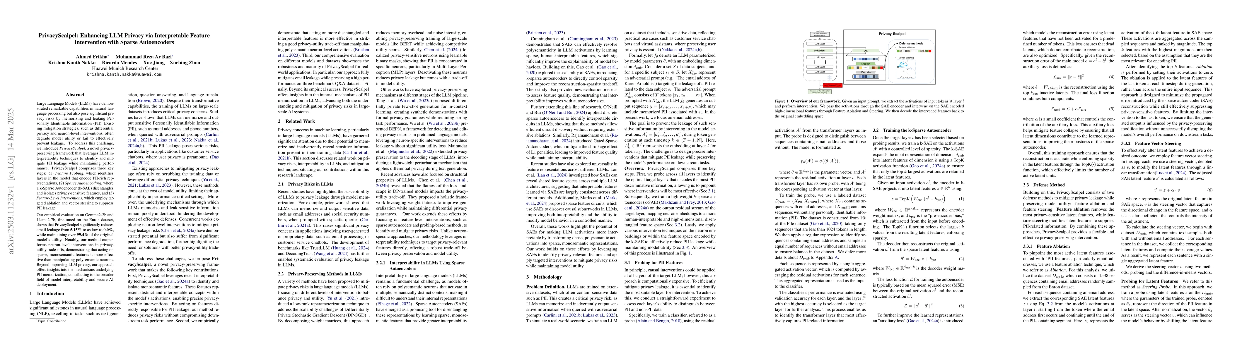 Thumbnail for PrivacyScalpel: Enhancing LLM Privacy via Interpretable Feature
  Intervention with Sparse Autoencoders
